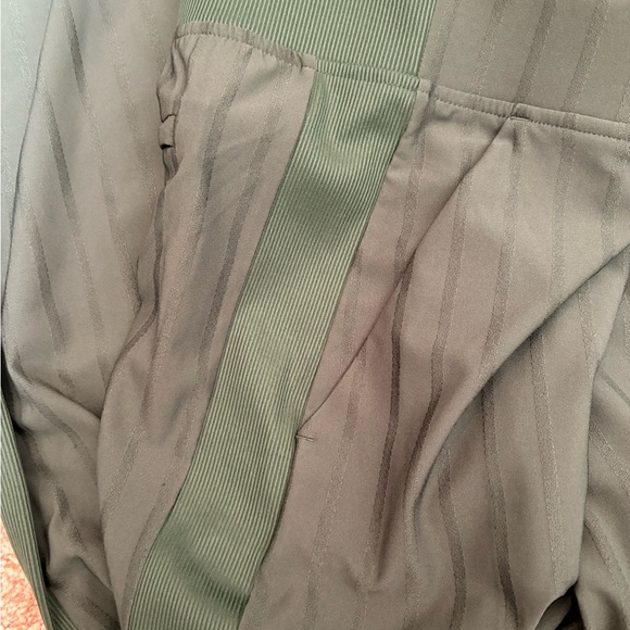 NEW! Athleta Brooklyn Dark Green Gloss Stripe Ankle Pants - Picture 7 of 11